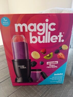 Magic Bullet Personal Black Blender -7 Piece Walmart Exclusive  Brand New